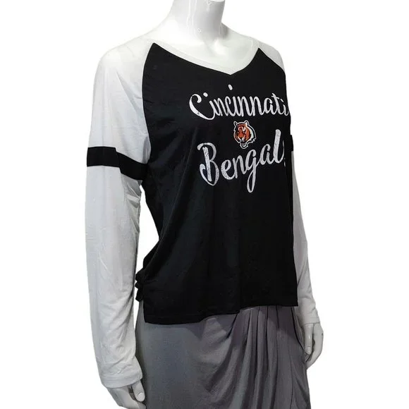 Cincinnati Bengals NFL Girls Juniors Size XL (15/17) Long Sleeve Lightweight - Picture 2 of 8